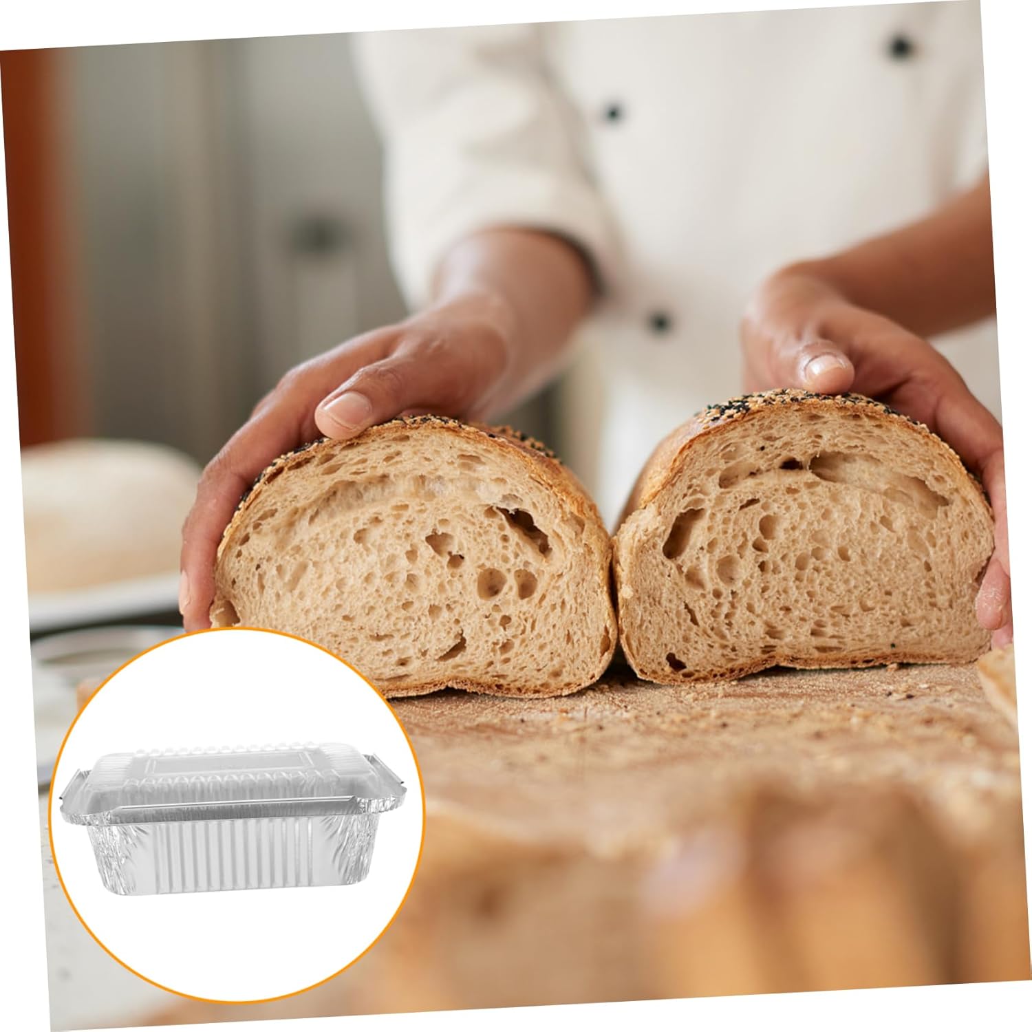 20 Pack Disposable Aluminum Foil Pans with Clear Lids - Versatile Baking Boxes for Food Storage, Cooking, Meal Prep - Perfect for Air Fryers