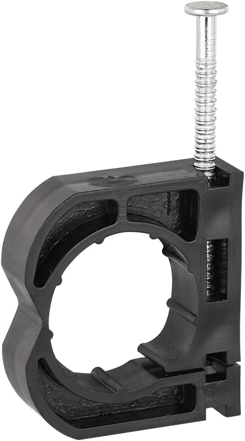 20-Pack EFIELD 3/4" J-Hook with Nail for PEX Pipe Support - Black Color