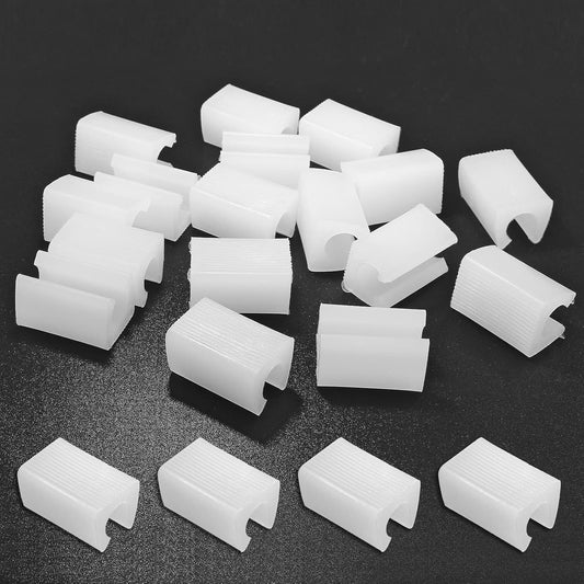 20 Pack Plastic Furniture Feet Protectors 12mm Caps for Bar Stools, Non-Slip Leg Tips, Chair Leg Caps Patio Covers (White)