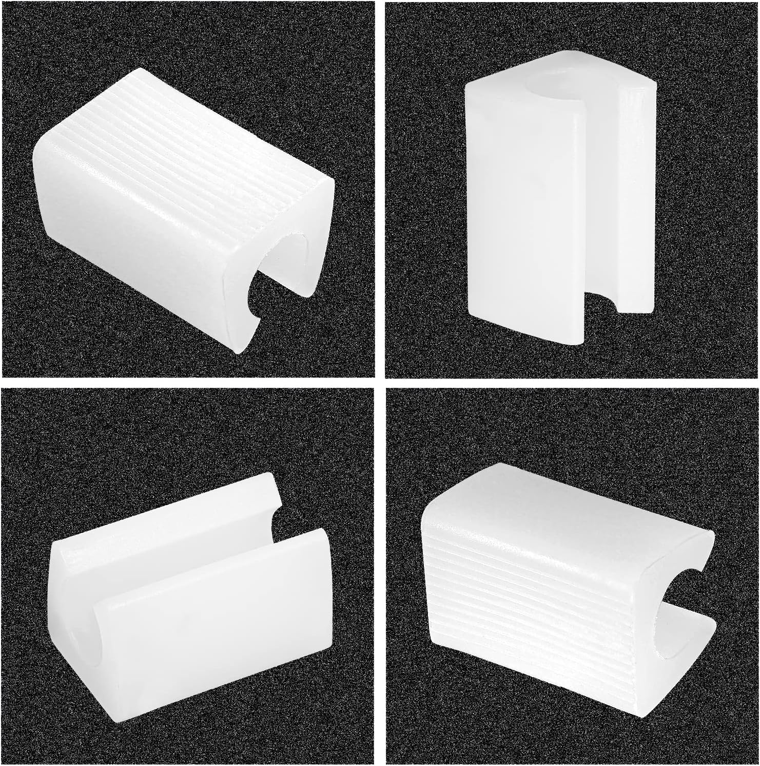 20 Pack Plastic Furniture Feet Protectors 12mm Caps for Bar Stools, Non-Slip Leg Tips, Chair Leg Caps Patio Covers (White)