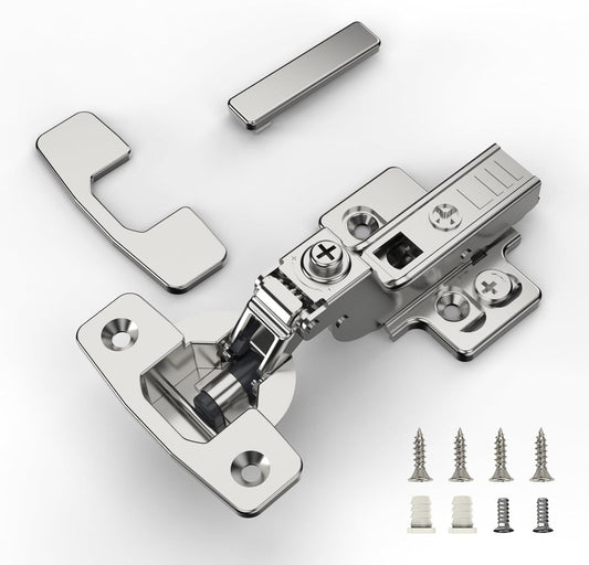 20 Pack Premium Soft Close Frameless Inset Cabinet Hinges - Easy Installation for Kitchen Cabinets