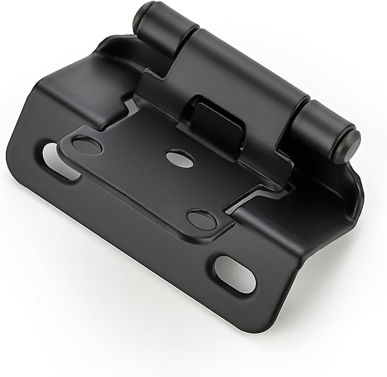 20 Pack Ravinte Semi-Overlay 1/2 inch Self-Closing Matte Black Cabinet Hinges - Face Frame Kitchen Hardware - WildKart
