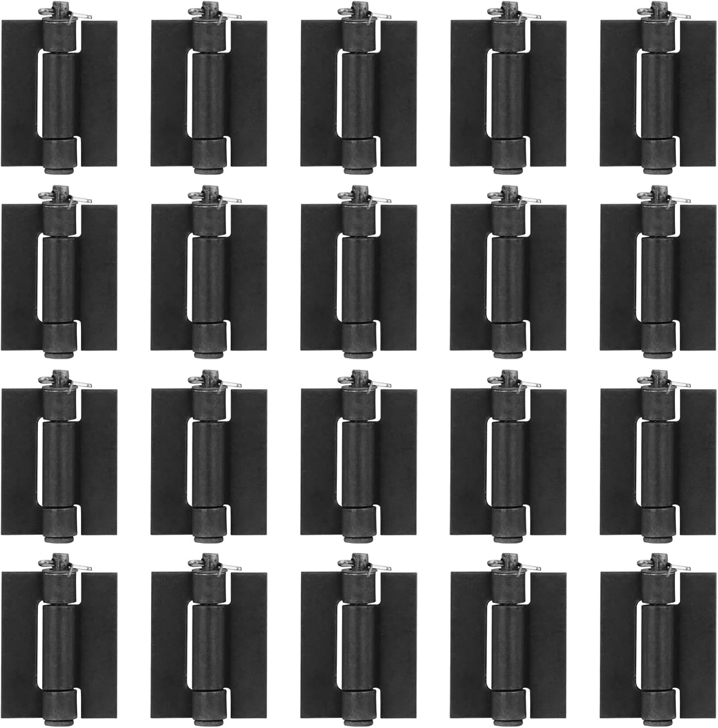 20 Pack Weldable Steel Butt Hinges for Metal Gates and BBQ Smokers, 2-1/2" x 1-5/8 - MOUNTAIN_ARK