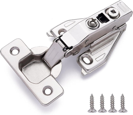 20 PCS Full Overlay Soft Close Cabinet Hinges for Kitchen Cabinets - 105° Concealed Door Hinge - Easy Install