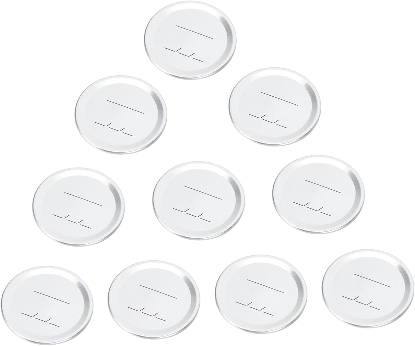 20-Piece Mason Jar Lid Set for Wide Mouth Jars - Glass Bottles for Canning and Drinking - Silver, 8.3x8.3cm