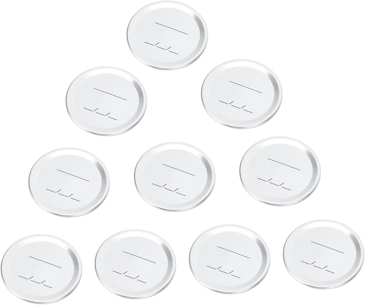 20-Piece Mason Jar Lid Set for Wide Mouth Jars - Glass Bottles for Canning and Drinking - Silver, 8.3x8.3cm
