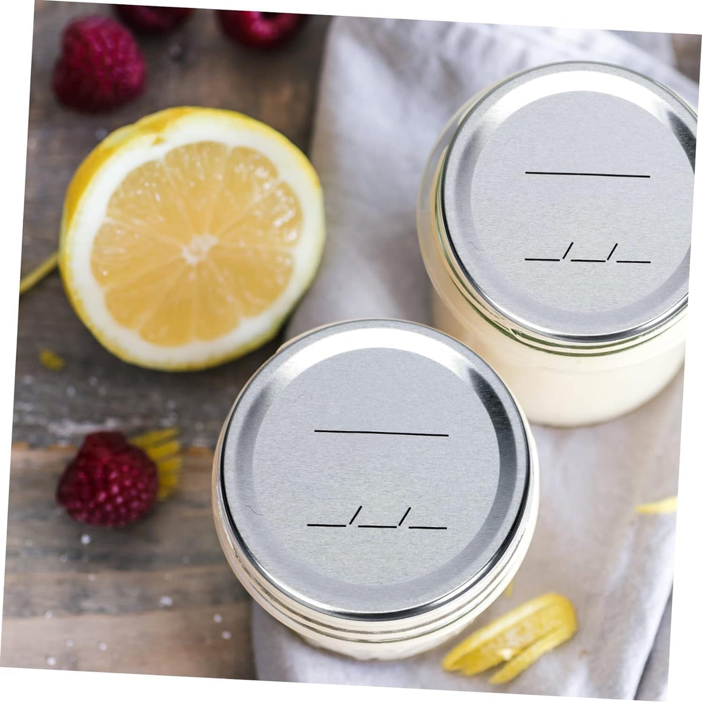20-Piece Mason Jar Lid Set for Wide Mouth Jars - Glass Bottles for Canning and Drinking - Silver, 8.3x8.3cm