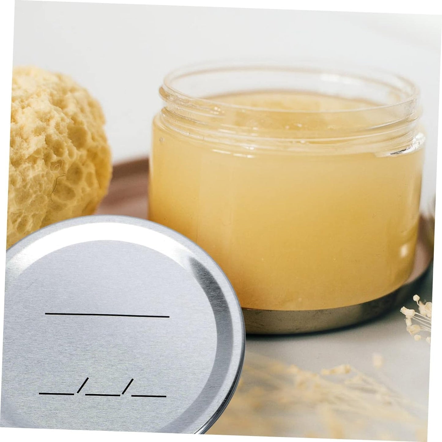 20-Piece Mason Jar Lid Set for Wide Mouth Jars - Glass Bottles for Canning and Drinking - Silver, 8.3x8.3cm