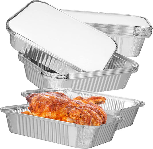 20-Piece VOSAREA Bakeware Set - Airfryer Baking Dish, Cooking Trays, Foil Food Containers with Lids - Toaster Oven Aluminum Trays