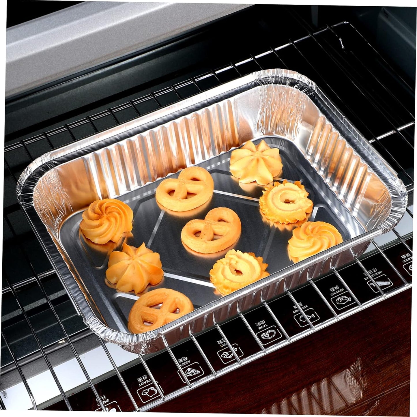 20-Piece VOSAREA Bakeware Set - Airfryer Baking Dish, Cooking Trays, Foil Food Containers with Lids - Toaster Oven Aluminum Trays
