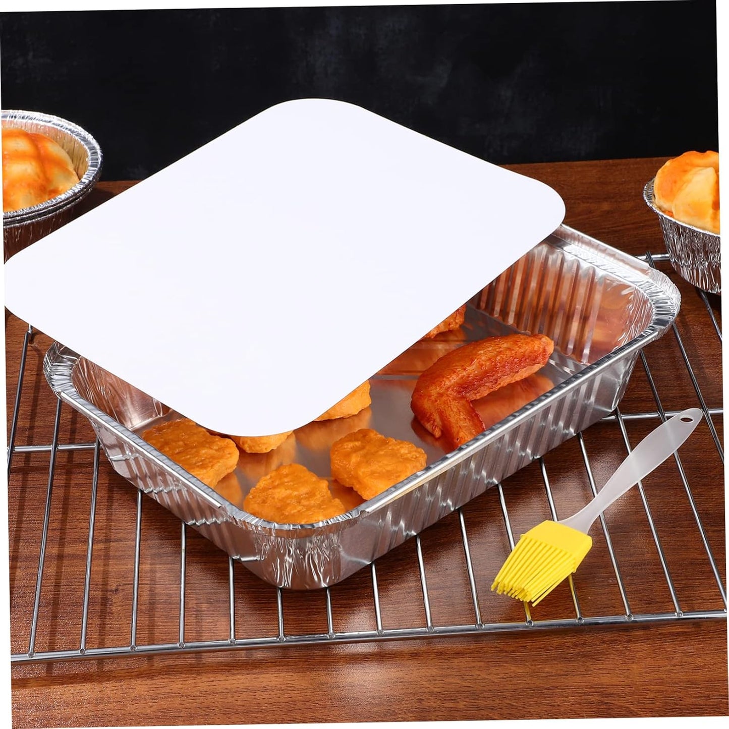 20-Piece VOSAREA Bakeware Set - Airfryer Baking Dish, Cooking Trays, Foil Food Containers with Lids - Toaster Oven Aluminum Trays