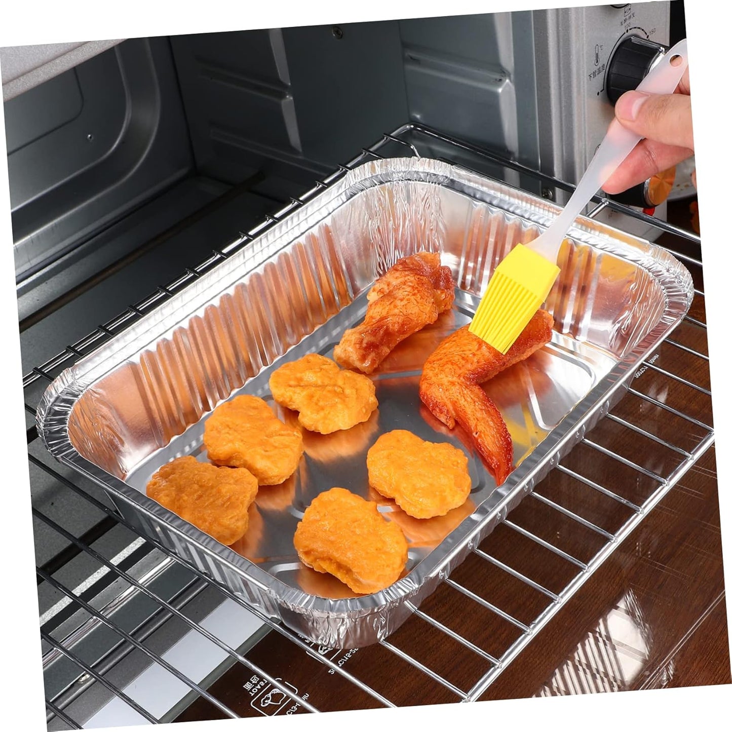 20-Piece VOSAREA Bakeware Set - Airfryer Baking Dish, Cooking Trays, Foil Food Containers with Lids - Toaster Oven Aluminum Trays