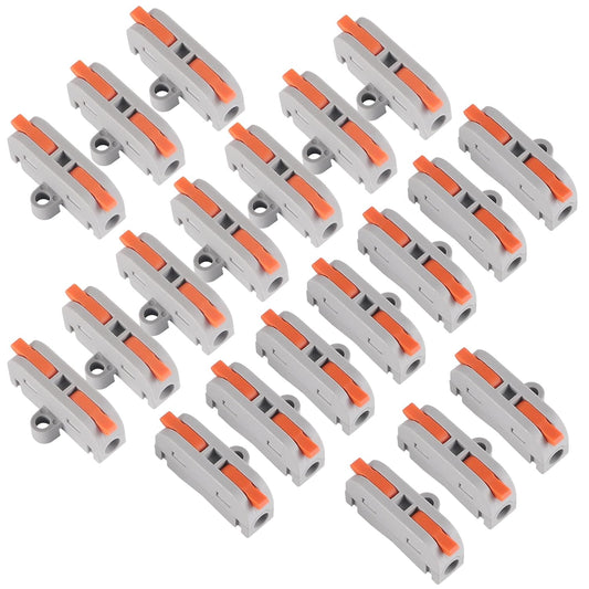 20-Piece XHF Lever Wire Nut Connector Set with Fixed Hole and Screws