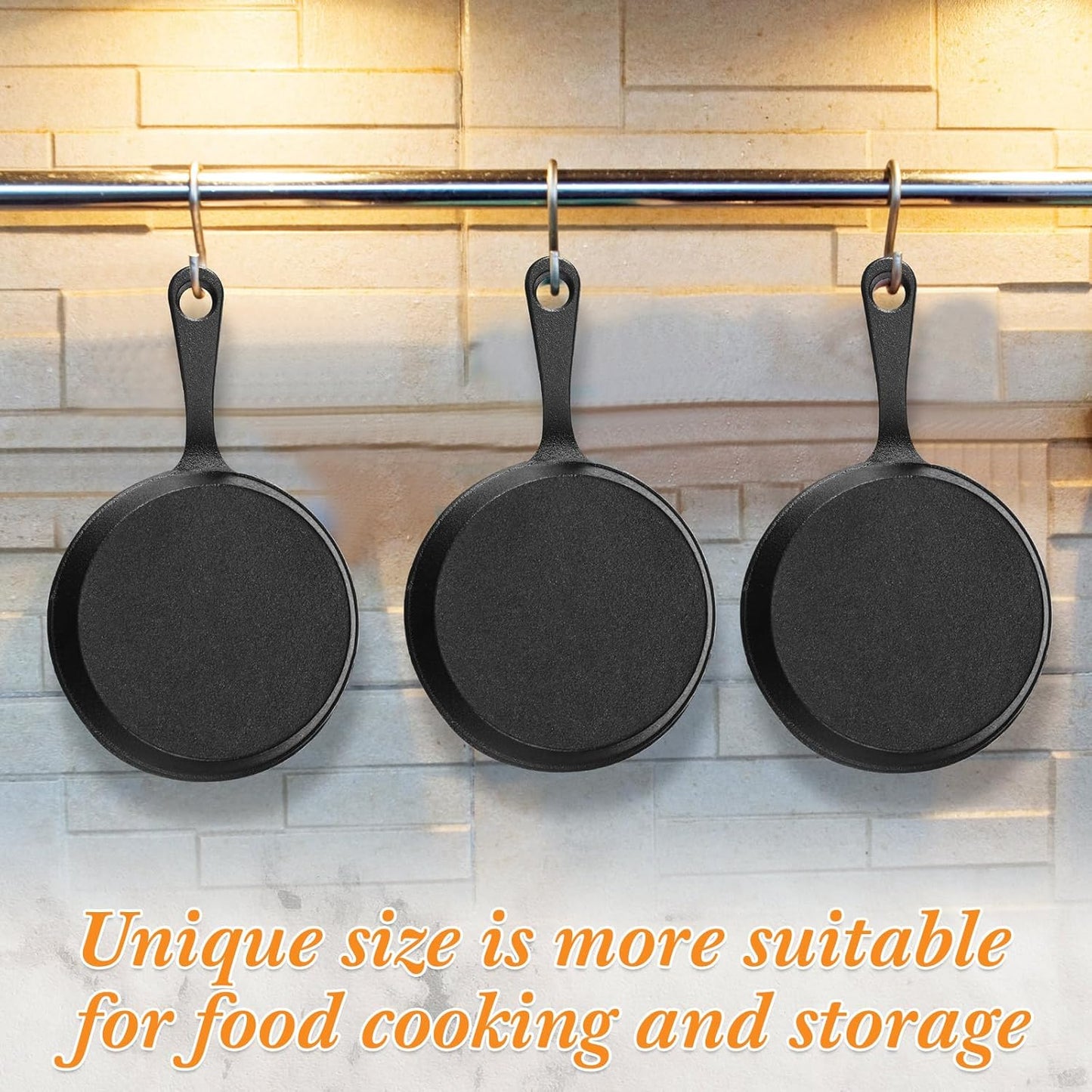 20 Sets of 4 Inch Cast Iron Skillets - Nonstick Frying Pans for Indoor & Outdoor Cooking - Includes Oil Brush - Perfect for Restaurants & Kitchens