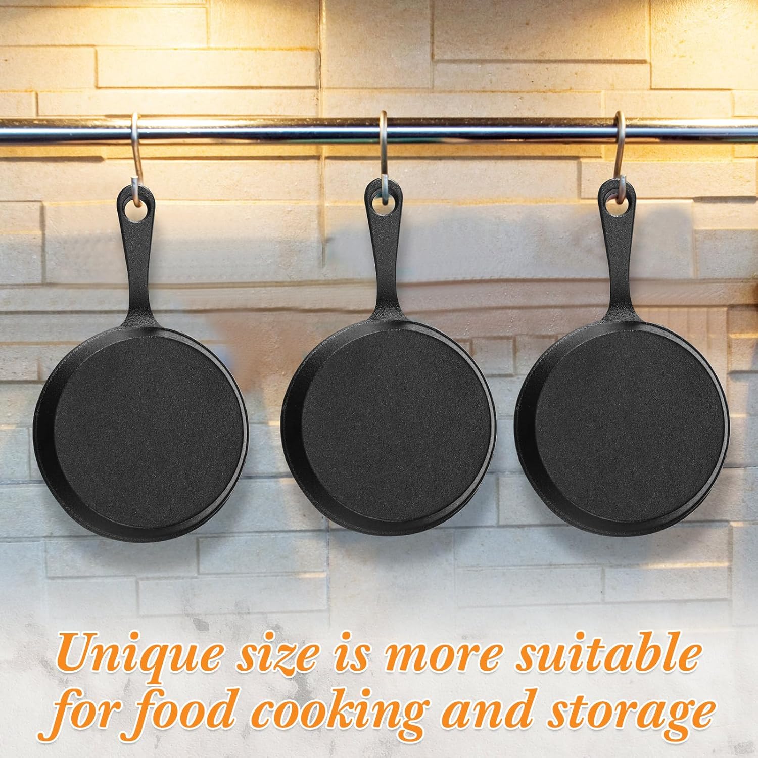 20 Sets of 4 Inch Cast Iron Skillets - Nonstick Frying Pans for Indoor & Outdoor Cooking - Includes Oil Brush - Perfect for Restaurants & Kitchens