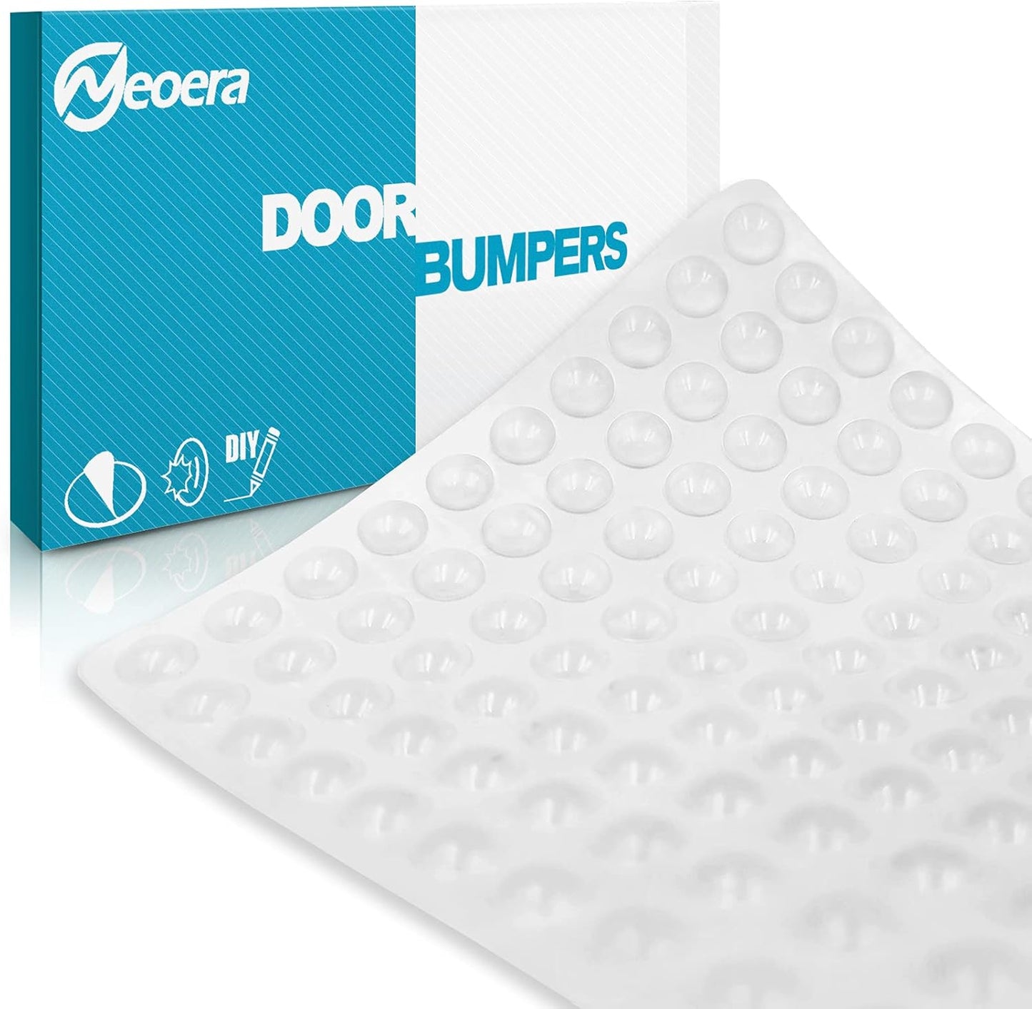 200 Clear Round Semi-Spherical Adhesive Rubber Bumpers for Cabinet Doors, Drawers, Glass Tops, Furniture, Laptop - Sound Dampening Pads