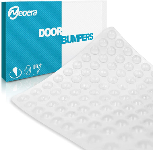 200 Clear Round Semi-Spherical Adhesive Rubber Bumpers for Cabinet Doors, Drawers, Glass Tops, Furniture, Laptop - Sound Dampening Pads