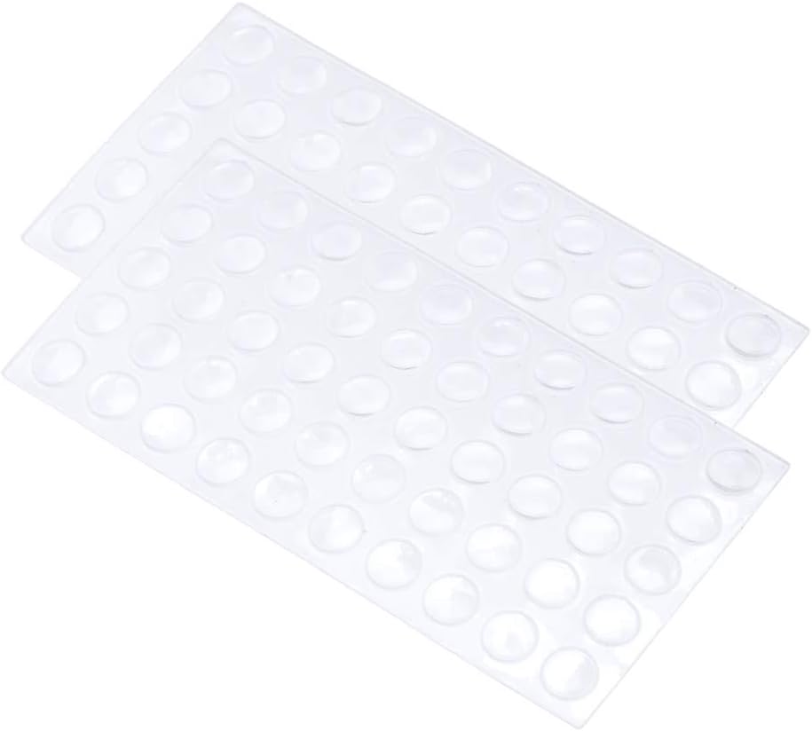 200 Pack of Desunia Whisper Quiet Clear Kitchen Cabinet Door/Drawer Bumpers - Small Size 5/16" x 1/16