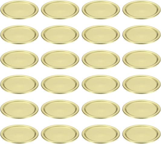 200-Pack Regular Mouth Canning Lids, 68mm Metal Mason Jar Lids for Food Storage - Dishwasher Safe Silver Lids by uxcell