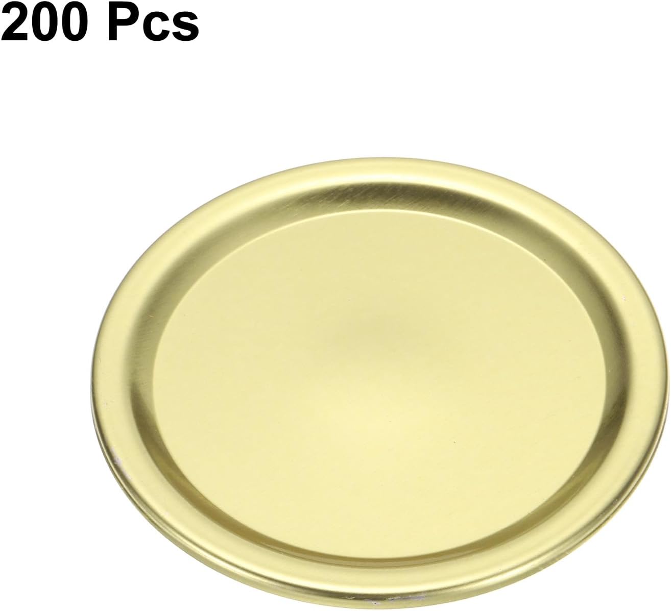 200-Pack Regular Mouth Canning Lids, 68mm Metal Mason Jar Lids for Food Storage - Dishwasher Safe Silver Lids by uxcell