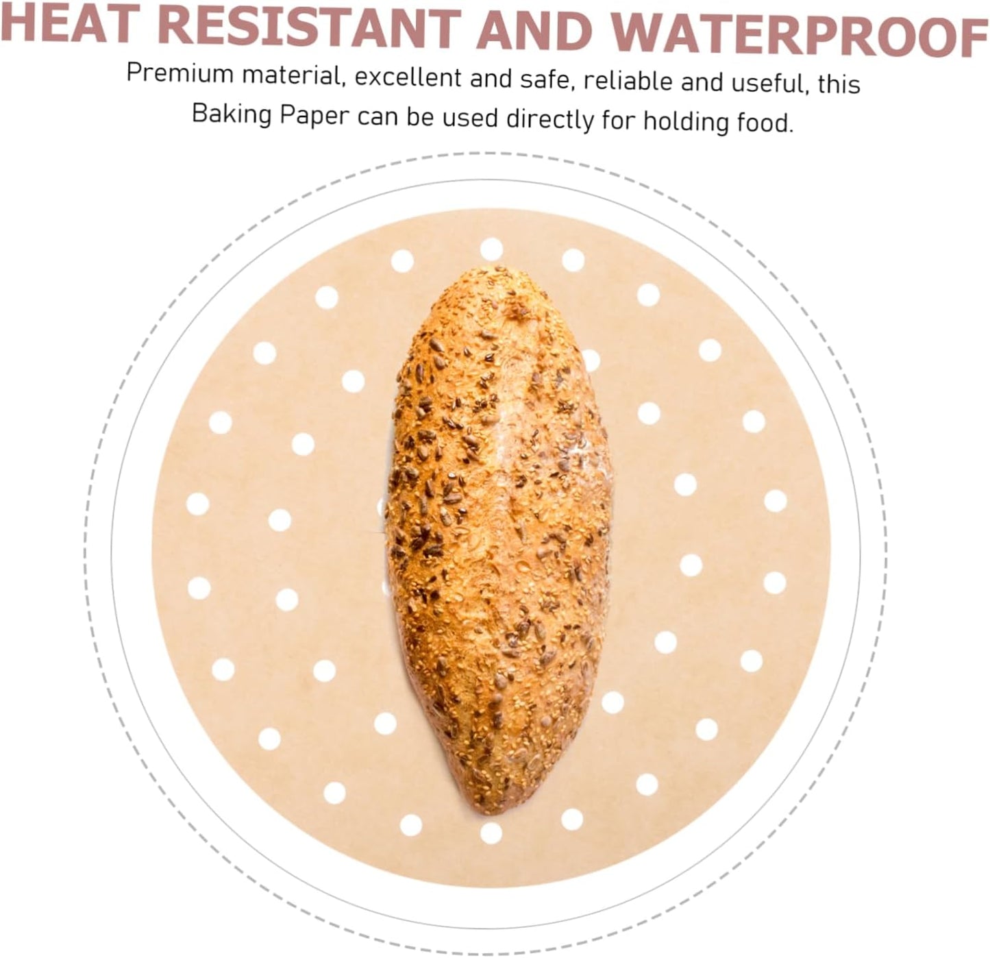 200 Sheets Baking Paper Tray Liners for Air Fryer, Toaster Oven, Pot, and Airfryer Pan - Jumbo Muffin Liners and Bakeware Rack