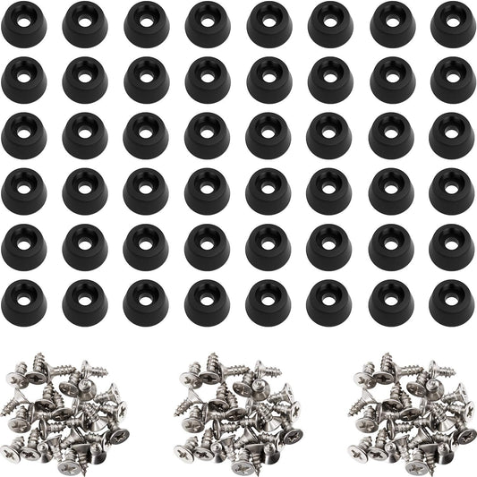 200 Soft Cutting Board Rubber Feet with Stainless Steel Screws - Non Slip Anti-Skid Grips for Furniture, Electronics & Appliances
