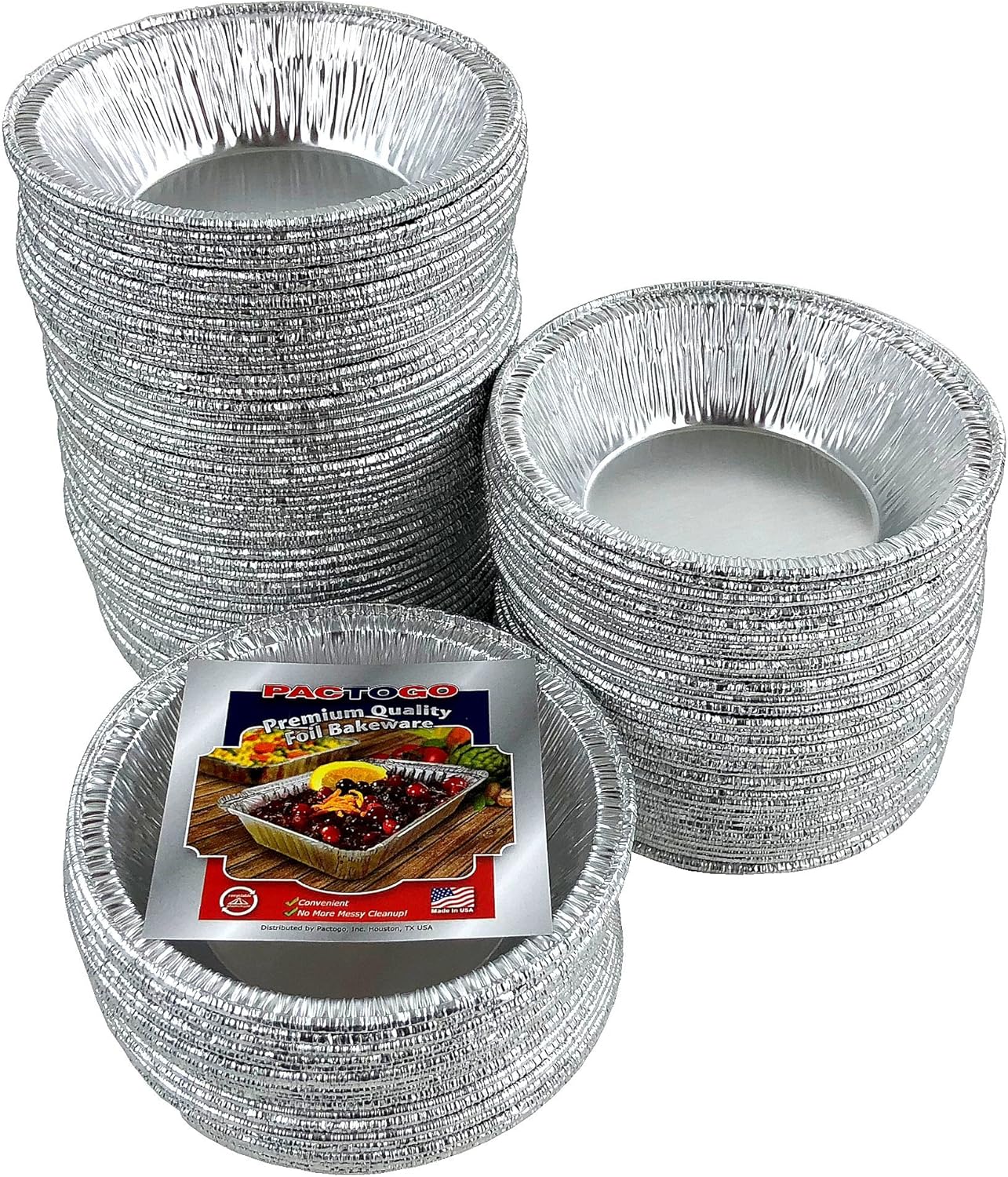 2000 Pack of PACTOGO 3" Mini Silver Disposable Aluminum Foil Tart Pans for Baking Pie