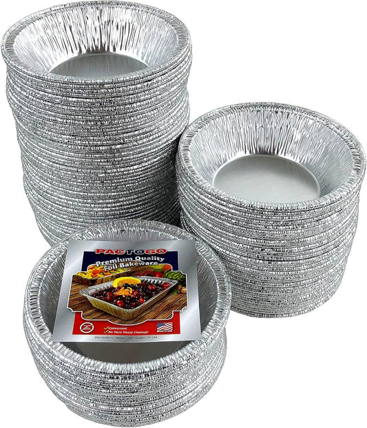 2000 Pack of PACTOGO 3" Mini Silver Disposable Aluminum Foil Tart Pans for Baking Pie