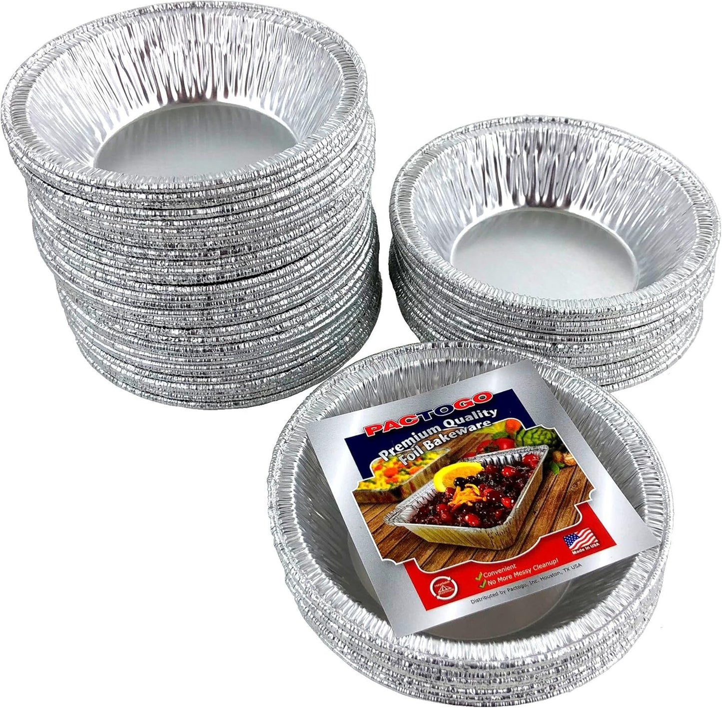 2000 Pack of PACTOGO 3" Mini Silver Disposable Aluminum Foil Tart Pans for Baking Pie
