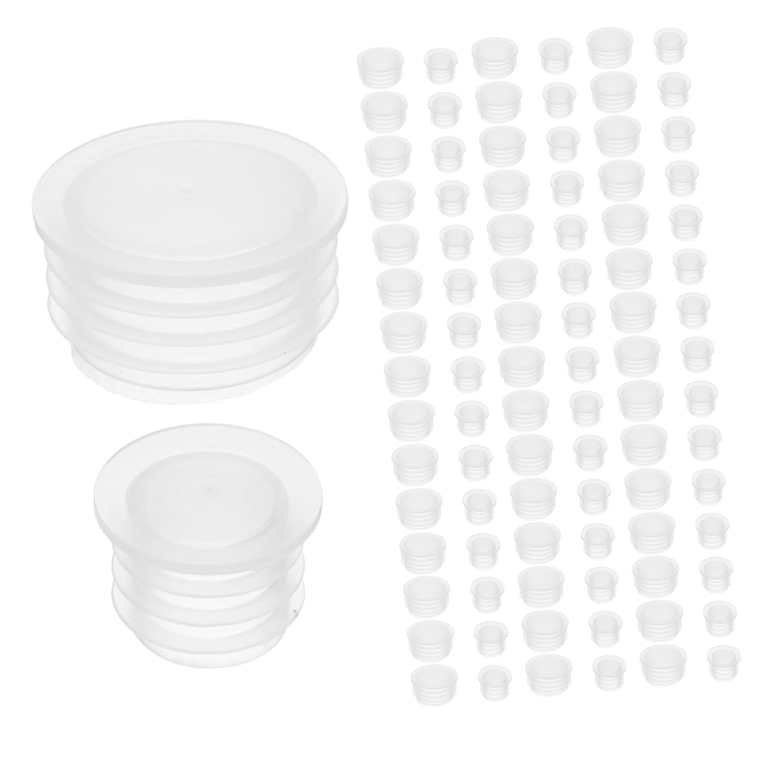 200pcs Leak Proof Replacement Plastic Bottle Caps for Jars - Food Grade Reusable Seal Caps - 10# & 16# Sizes - Ideal for Bottles and Canning