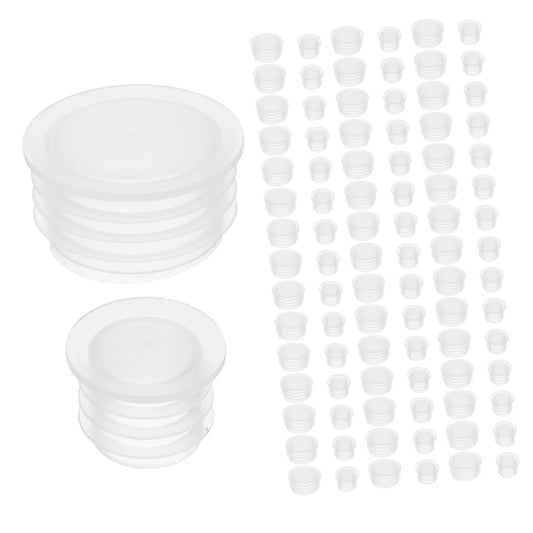200pcs Leak Proof Replacement Plastic Bottle Caps for Jars - Food Grade Reusable Seal Caps - 10# & 16# Sizes - Ideal for Bottles and Canning