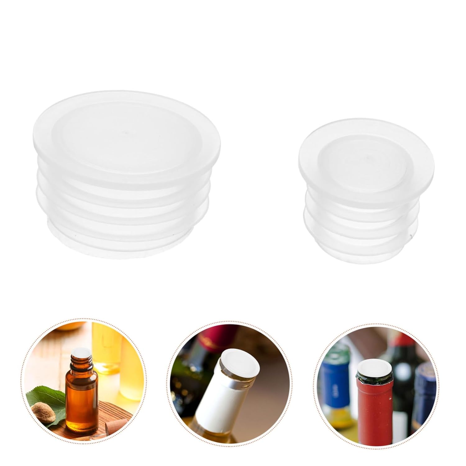200pcs Leak Proof Replacement Plastic Bottle Caps for Jars - Food Grade Reusable Seal Caps - 10# & 16# Sizes - Ideal for Bottles and Canning