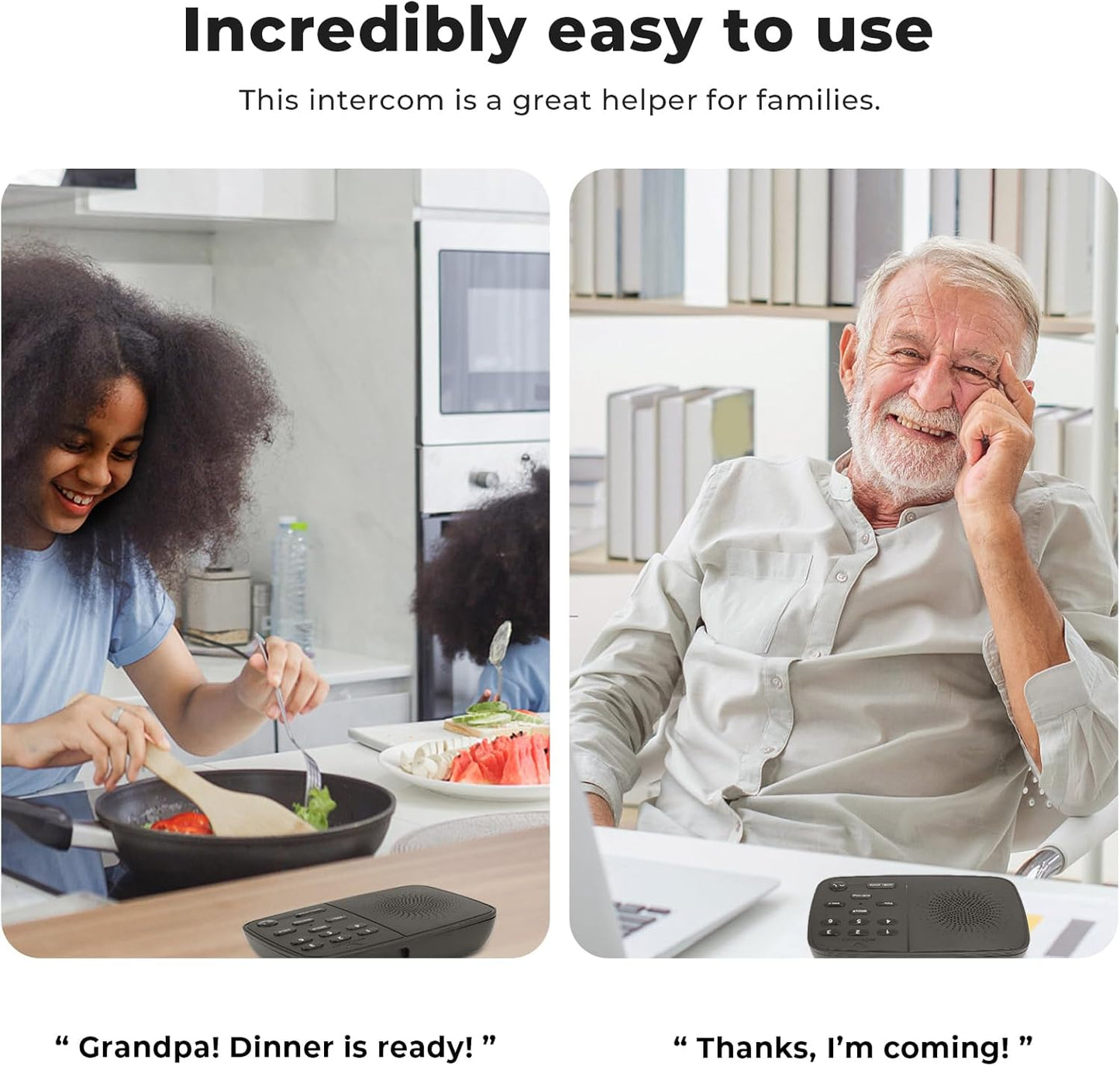 2024 HOSMART UltraSpeak Pro Wireless Intercom System - Full Duplex Two-Way Real-time Intercom for Home and Business - 1200 Feet Range