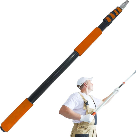 20FT Telescoping Extension Pole for Dusting, Painting, and Window Cleaning - Lightweight, Sturdy, Multi-Purpose with Universal Twist-on Metal Tip - Extendable Pole up to 12FT