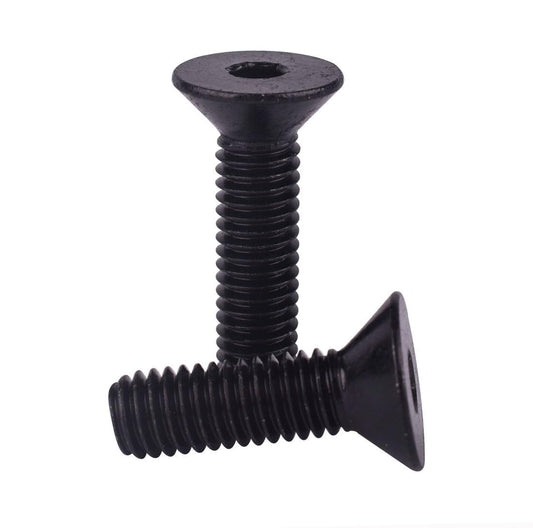 20Pcs 1/4-20 x 1-1/2" Flat Countersunk Head Screws Socket Cap Bolts, Allen Hex Drive, 304 Stainless Steel, Black Finish