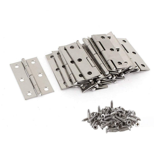 20Pcs 3 Inch Stainless Steel Folding Door and Window Hinges with 120 Screws