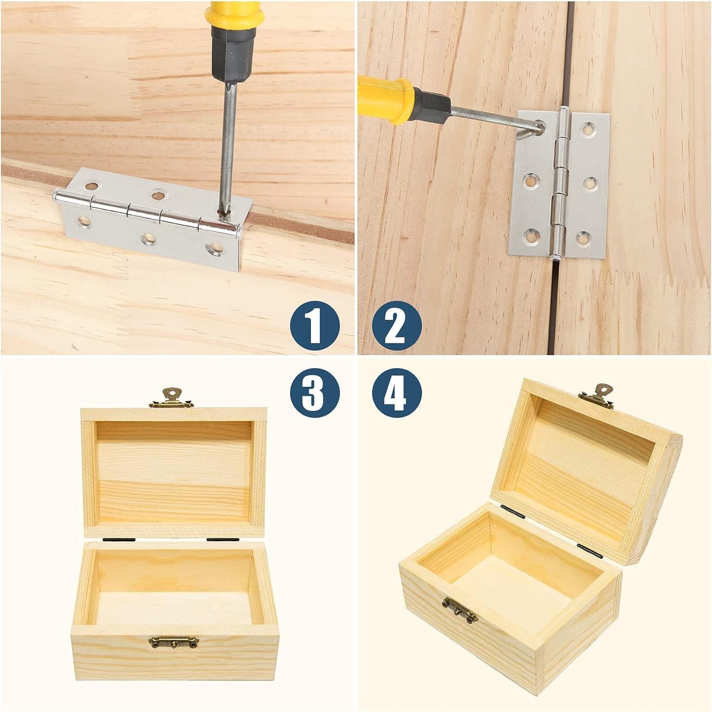 20Pcs 3 Inch Stainless Steel Folding Door and Window Hinges with 120 Screws