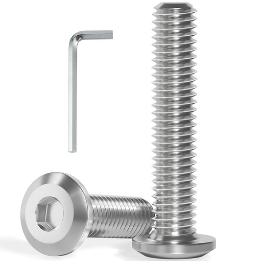 20Pcs 304 Stainless Steel Flat Head Hex Socket Cap Screws Bolts M8-1.25 x 40 mm, Full Thread with Hex Spanner (VG30127)