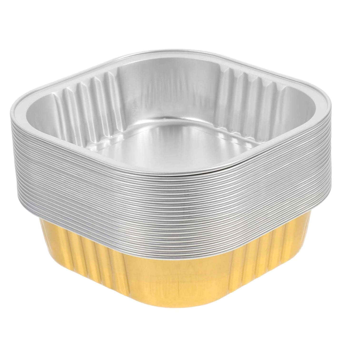 20pcs Foil Disposable Food Tray 220ml Chafing Dish for Toaster Oven Baking Pan BBQ Parties Meal Prep