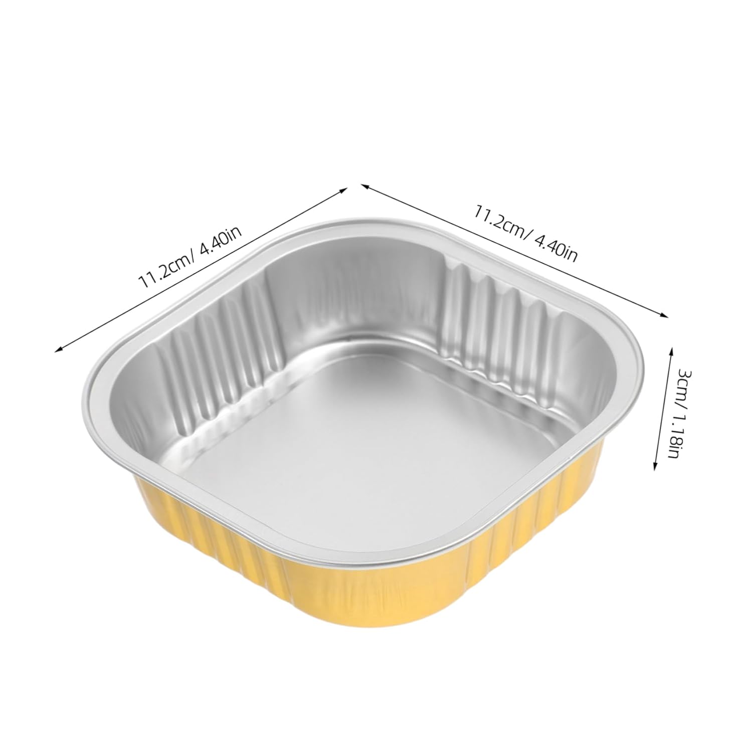 20pcs Foil Disposable Food Tray 220ml Chafing Dish for Toaster Oven Baking Pan BBQ Parties Meal Prep