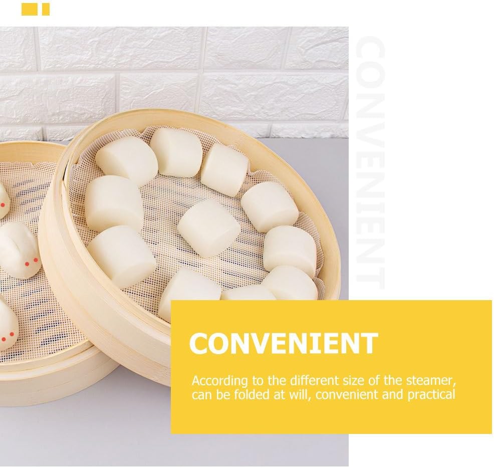 20pcs Reusable Cotton Steamer Liners for Household Steamers - Non Stick Cloth Mats for Baskets - Ideal for Cooking Dumplings & Vegetables