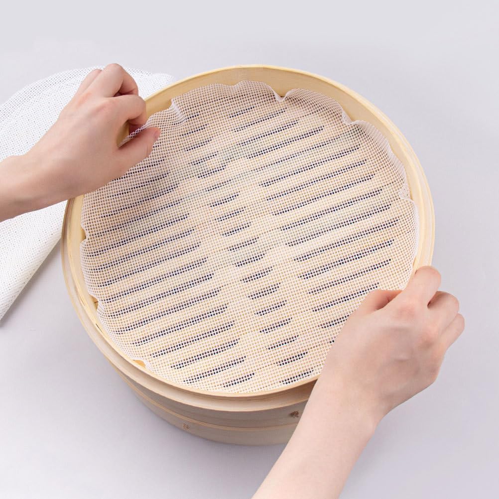 20pcs Reusable Cotton Steamer Liners for Household Steamers - Non Stick Cloth Mats for Baskets - Ideal for Cooking Dumplings & Vegetables