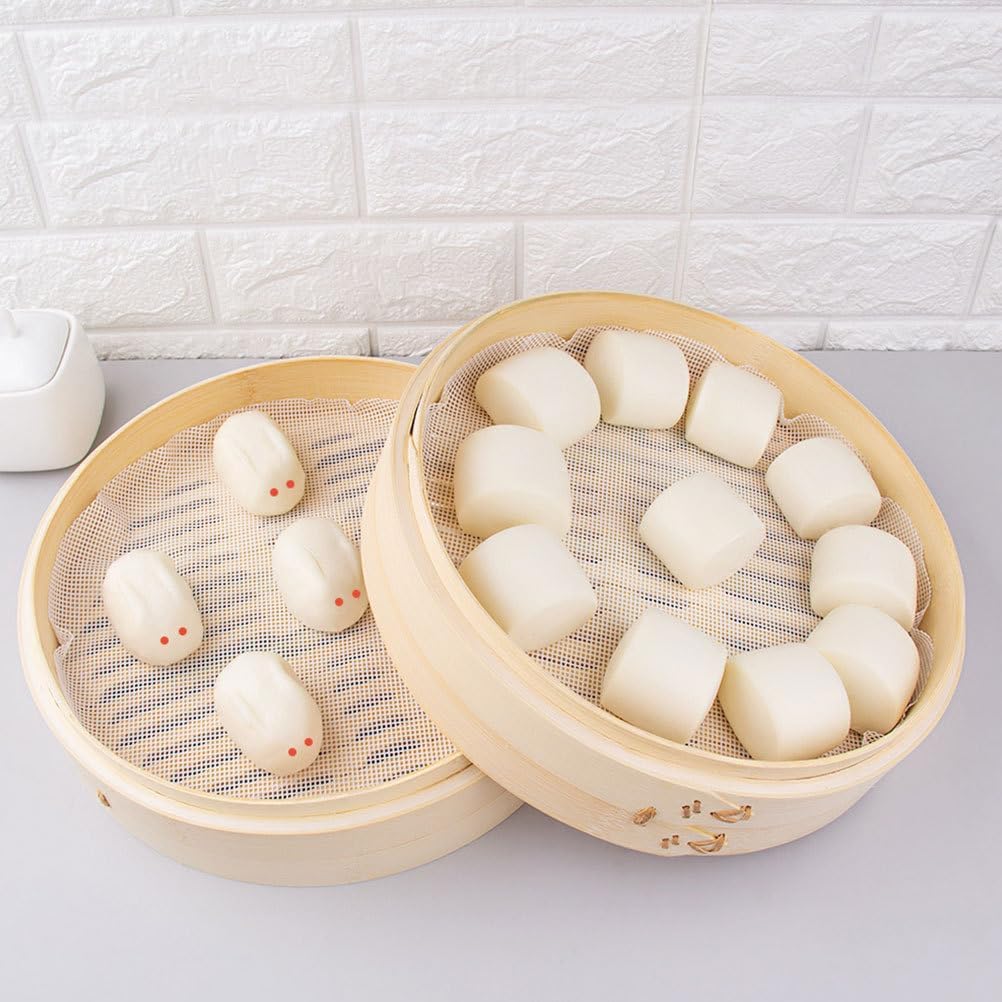 20pcs Reusable Cotton Steamer Liners for Household Steamers - Non Stick Cloth Mats for Baskets - Ideal for Cooking Dumplings & Vegetables