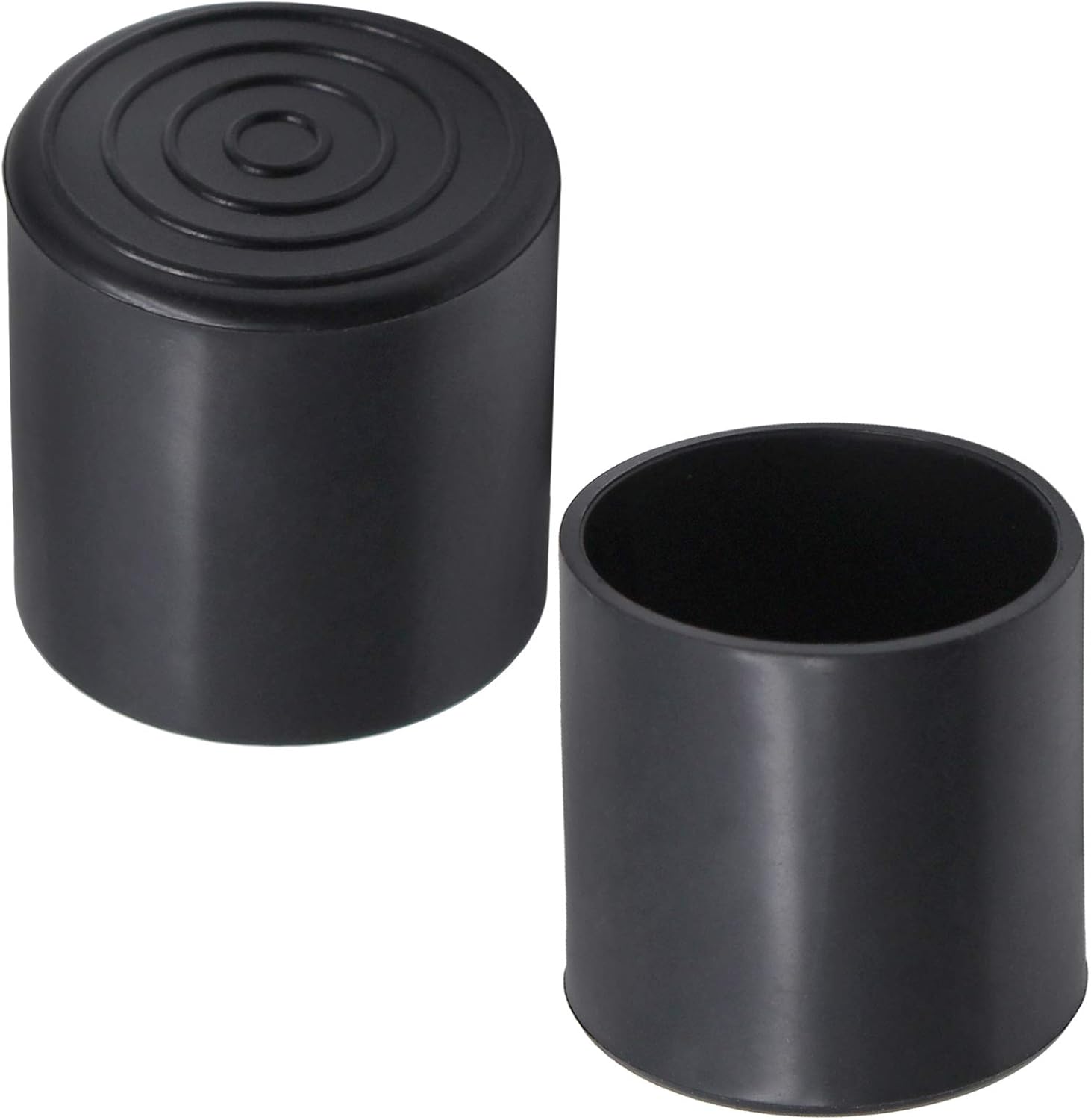 20Pcs Round Rubber Furniture Leg Caps - 1-1/4" Vinyl Flexible Chair Leg Floor Protectors - Black patio/indoor Furniture Leg Caps