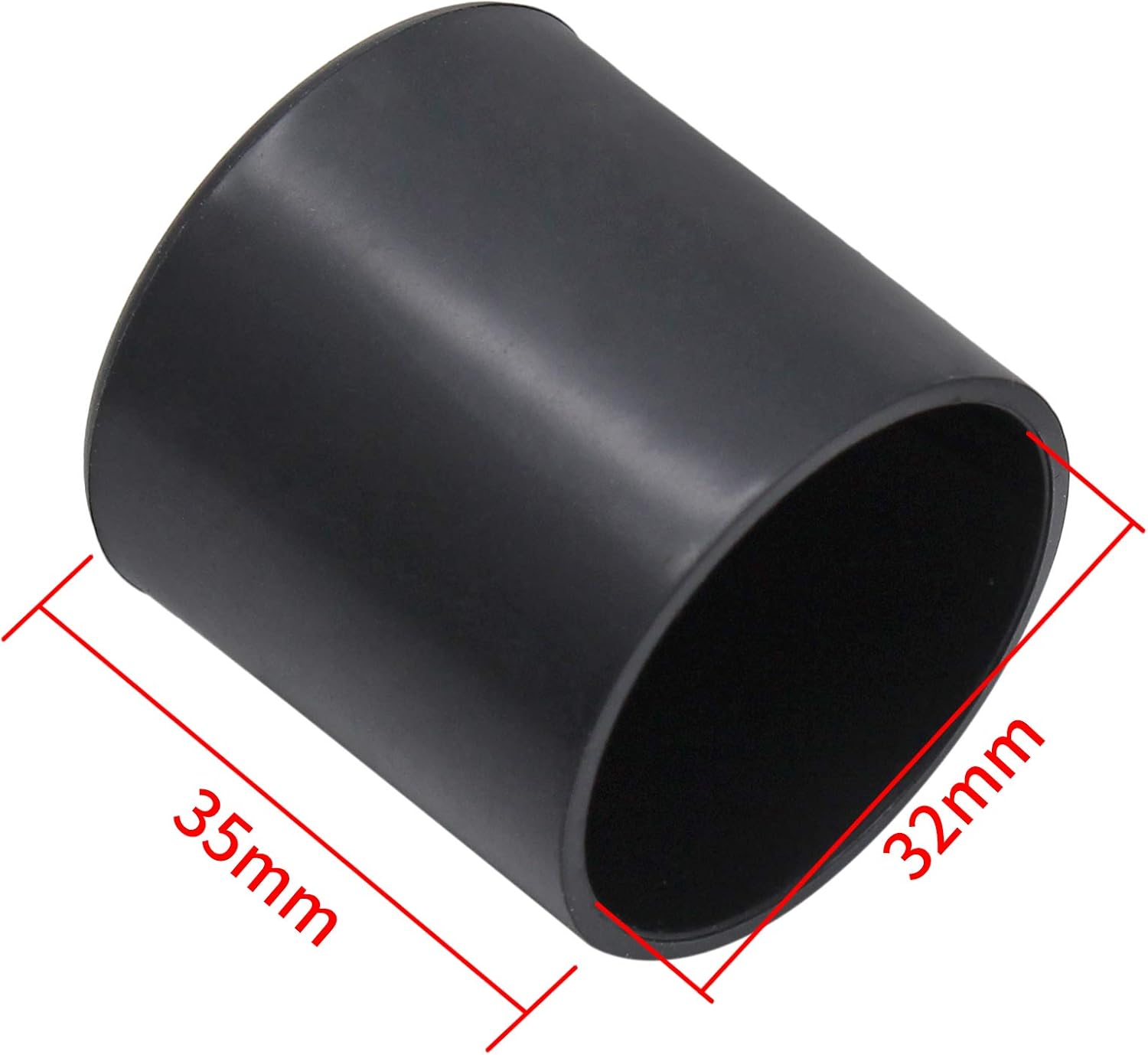 20Pcs Round Rubber Furniture Leg Caps - 1-1/4" Vinyl Flexible Chair Leg Floor Protectors - Black patio/indoor Furniture Leg Caps