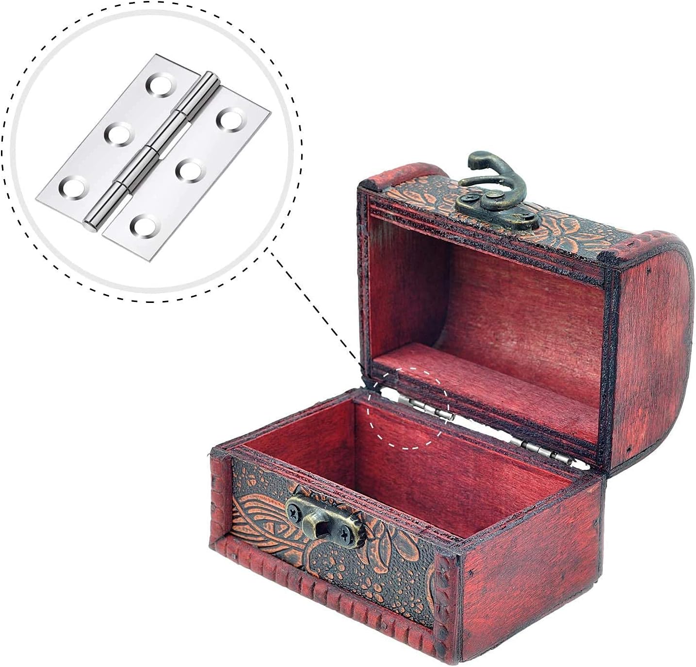 20Pcs Stainless Steel 2-Inch Folding Hinge Set with 120 Screws for Doors and Windows