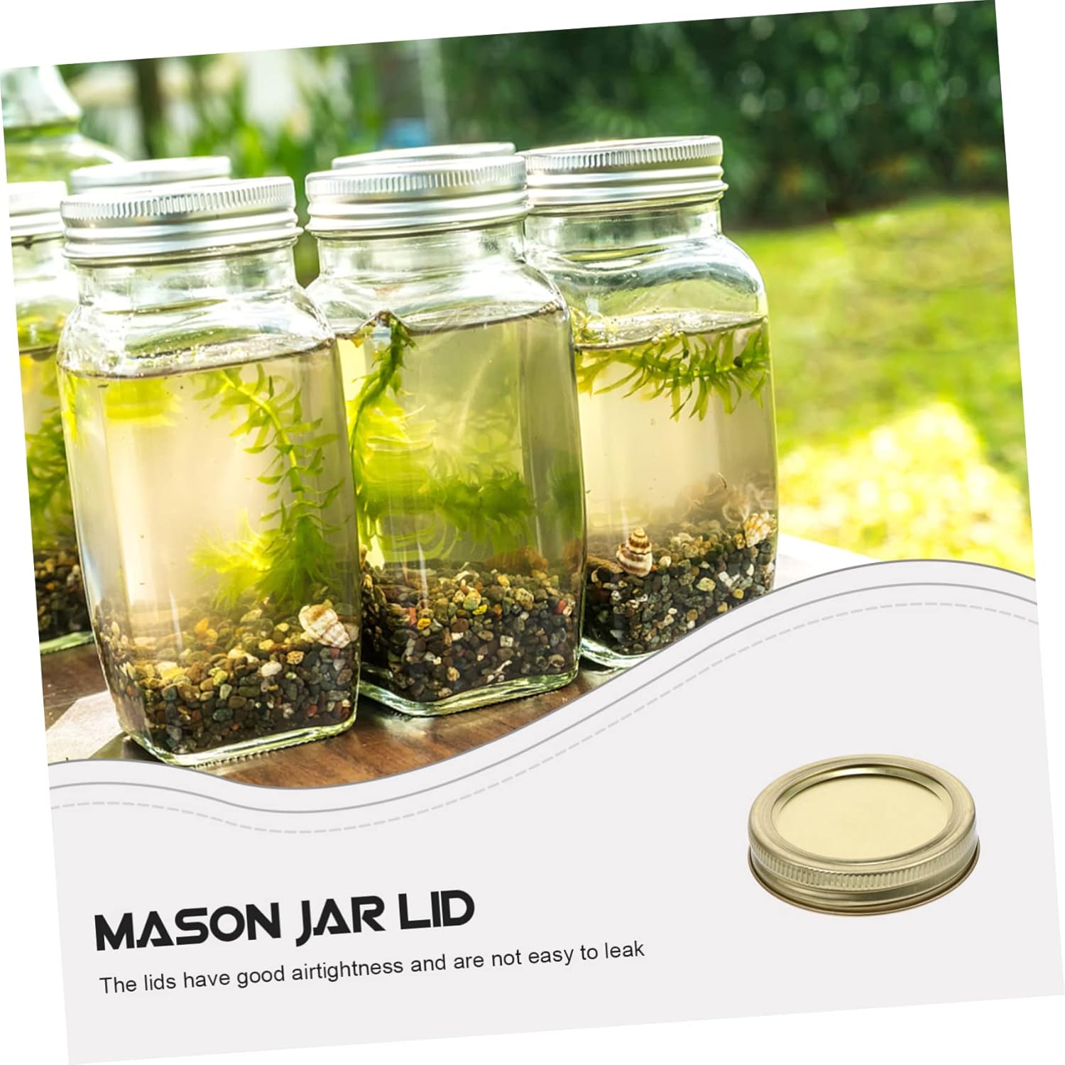 20Pcs Stainless Steel Mason Jar Sip Lids Bands - Easy Open Close, Food-Grade Tinplate