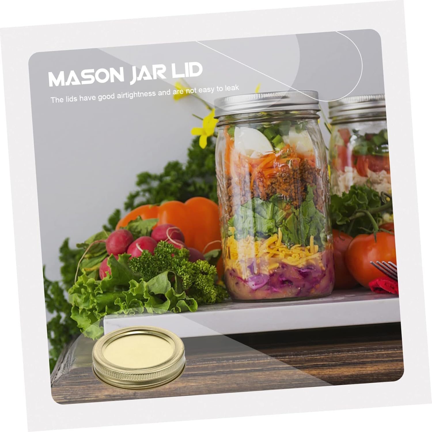 20Pcs Stainless Steel Mason Jar Sip Lids Bands - Easy Open Close, Food-Grade Tinplate