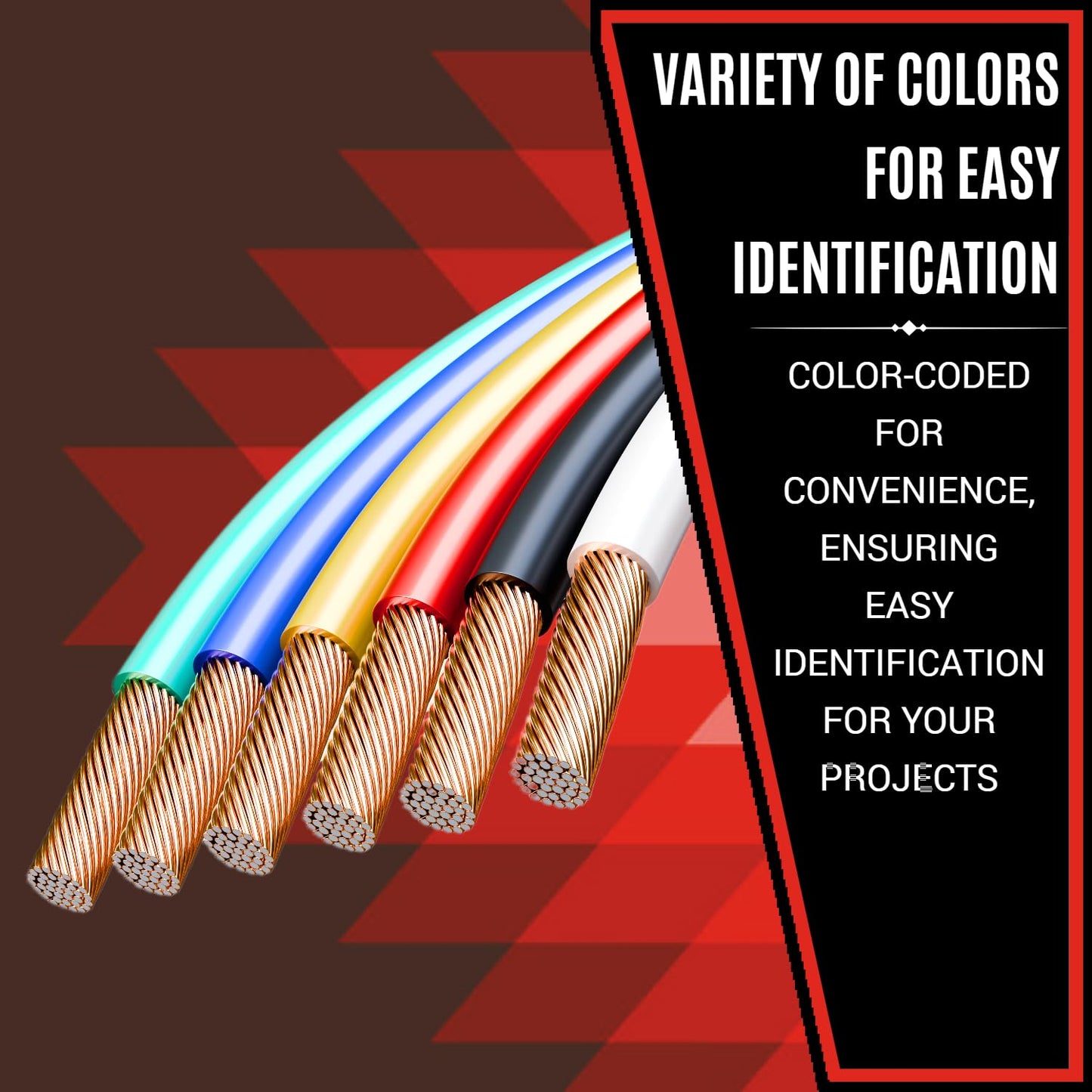 22 Gauge Wire Combo Pack - 6 Rolls (600ft Total) 100ft Per Roll, Low Voltage Automotive & Electrical Cable - Copper Clad Aluminum