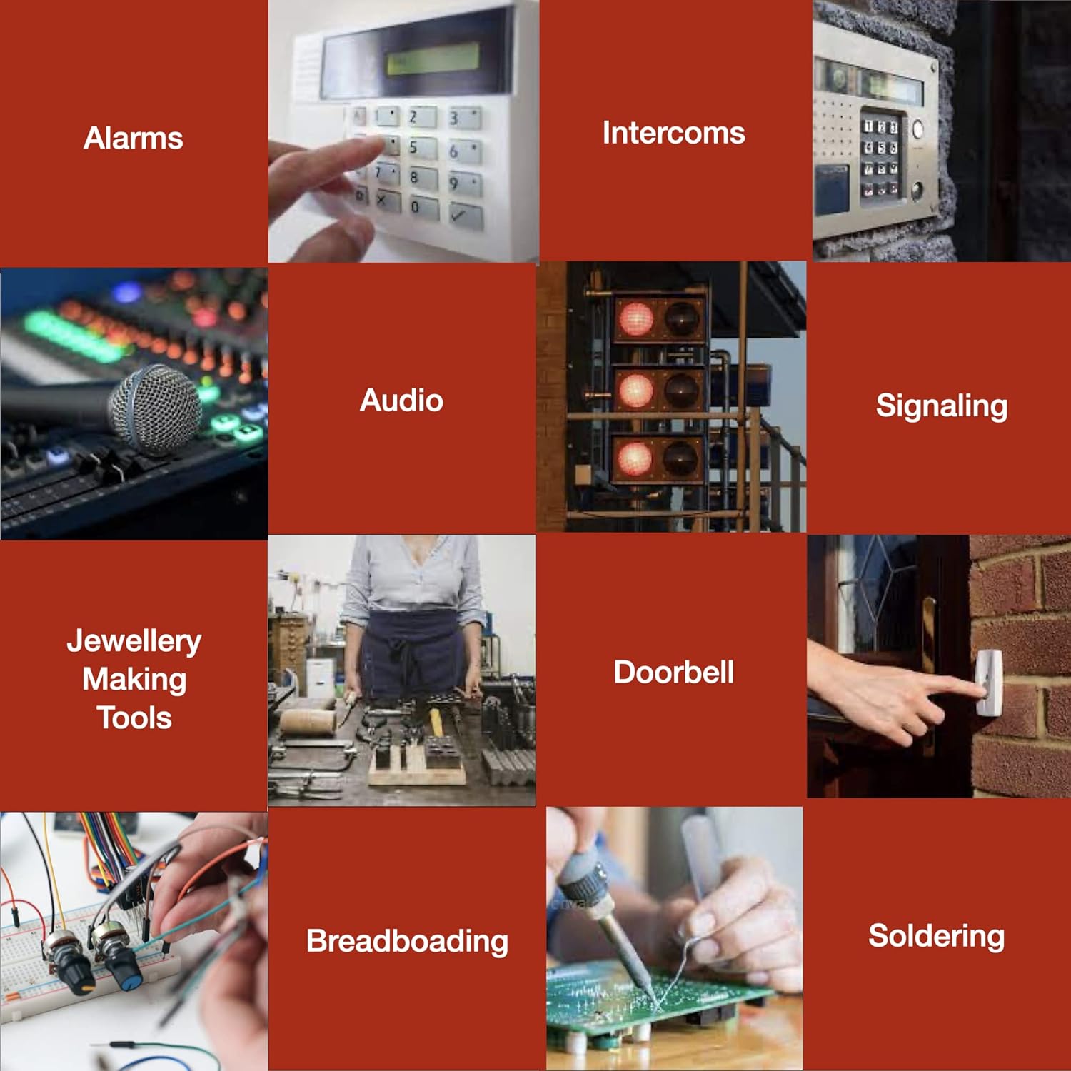 22 Gauge Wire Combo Pack - 6 Rolls (600ft Total) 100ft Per Roll, Low Voltage Automotive & Electrical Cable - Copper Clad Aluminum